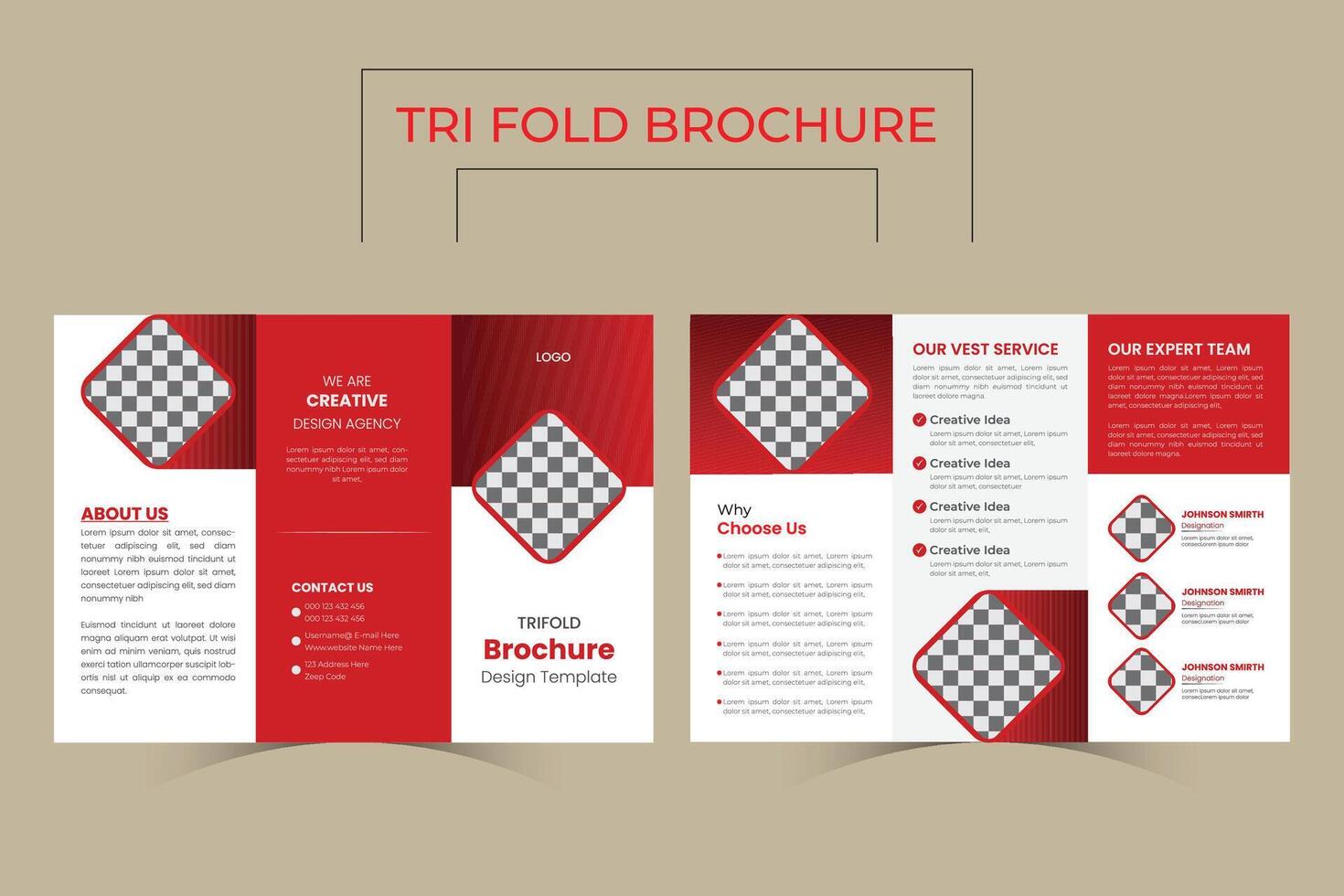 Tri-fold brochure design vector