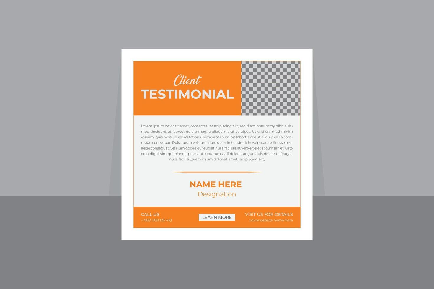 Client testimonial design vector