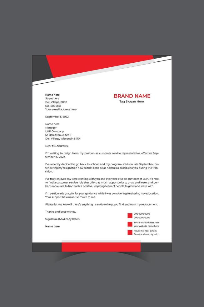 Letterhead design template vector
