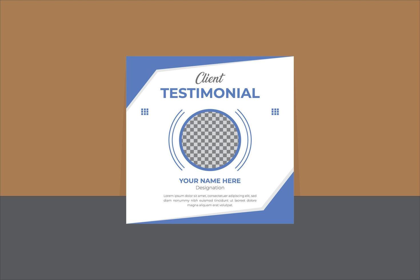 Client testimonial design vector