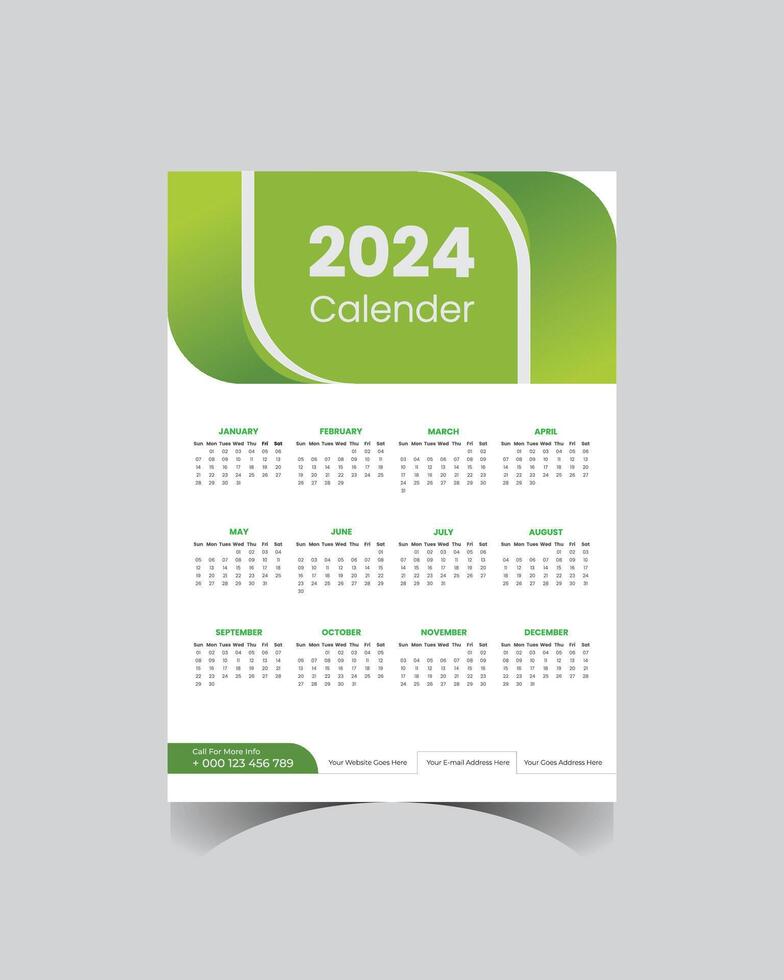 Calendar design template vector