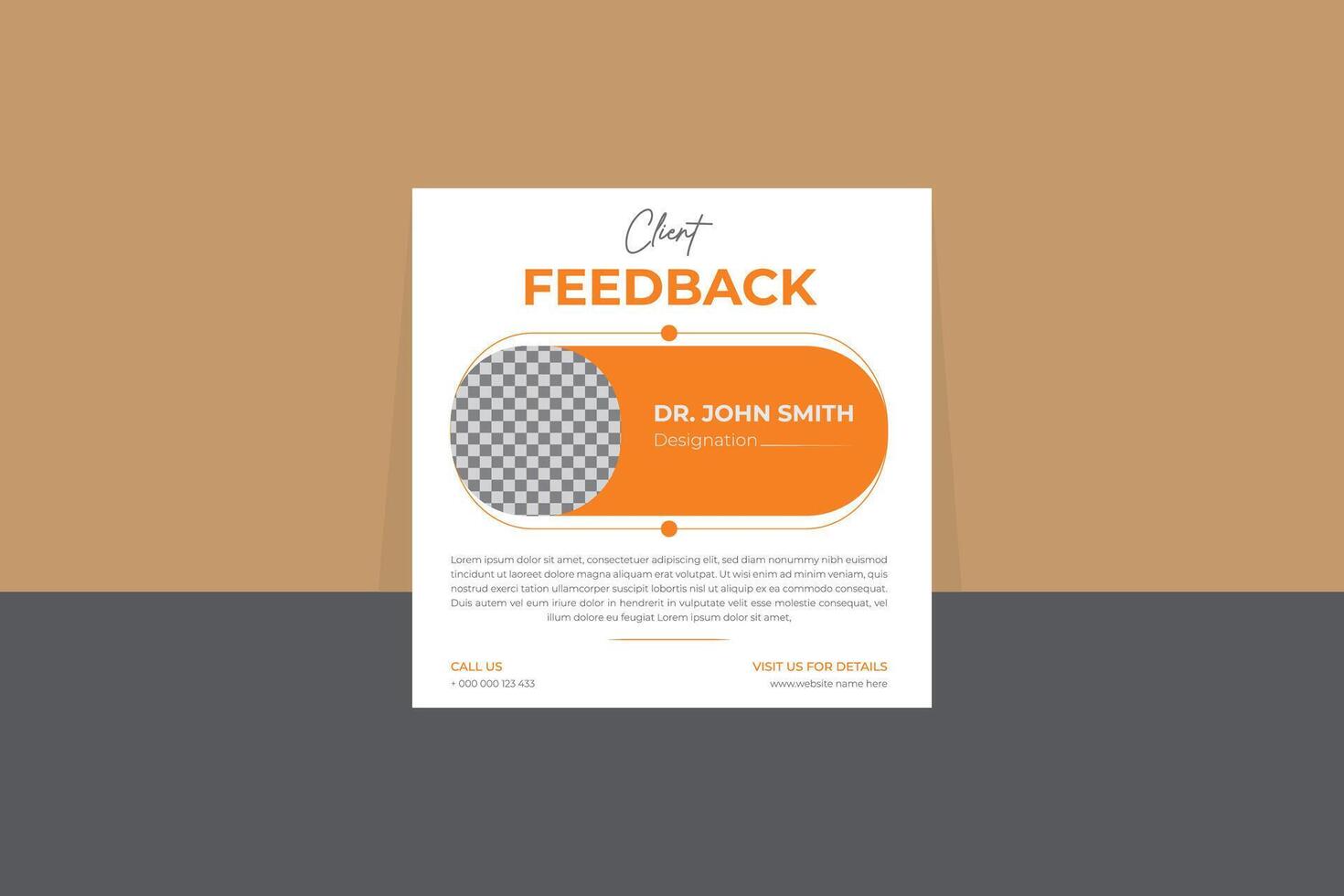 Client testimonial design vector