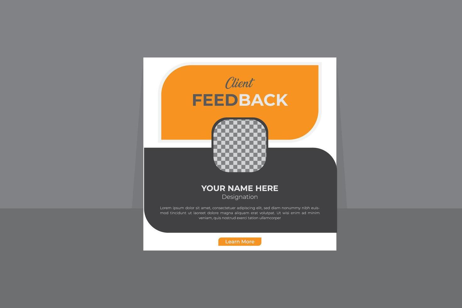Client testimonial design vector