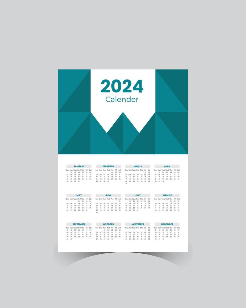 Calendar design template vector