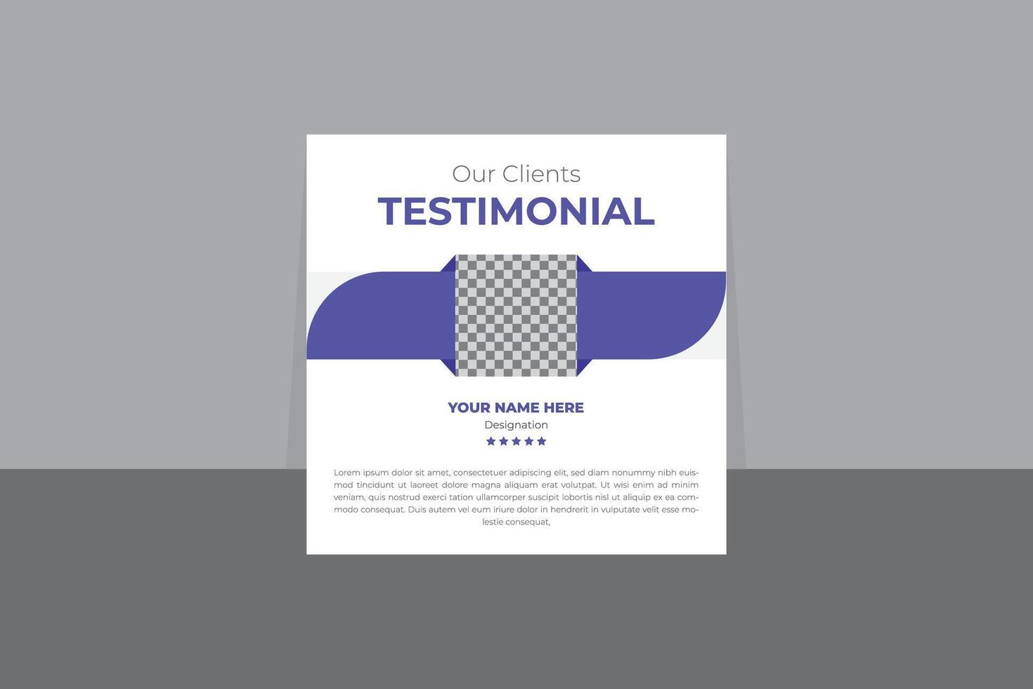 Client testimonial design vector