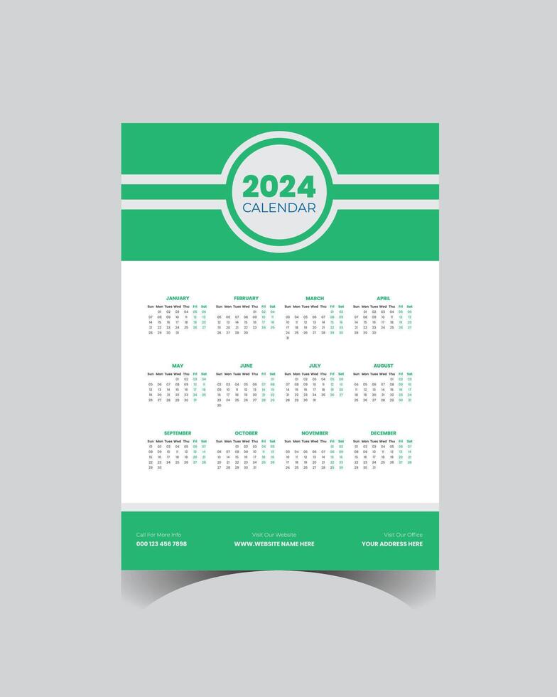 plantilla de diseño de calendario vector