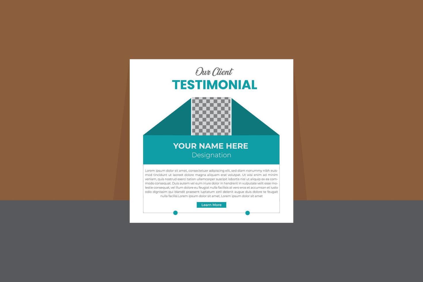 Client testimonial design vector