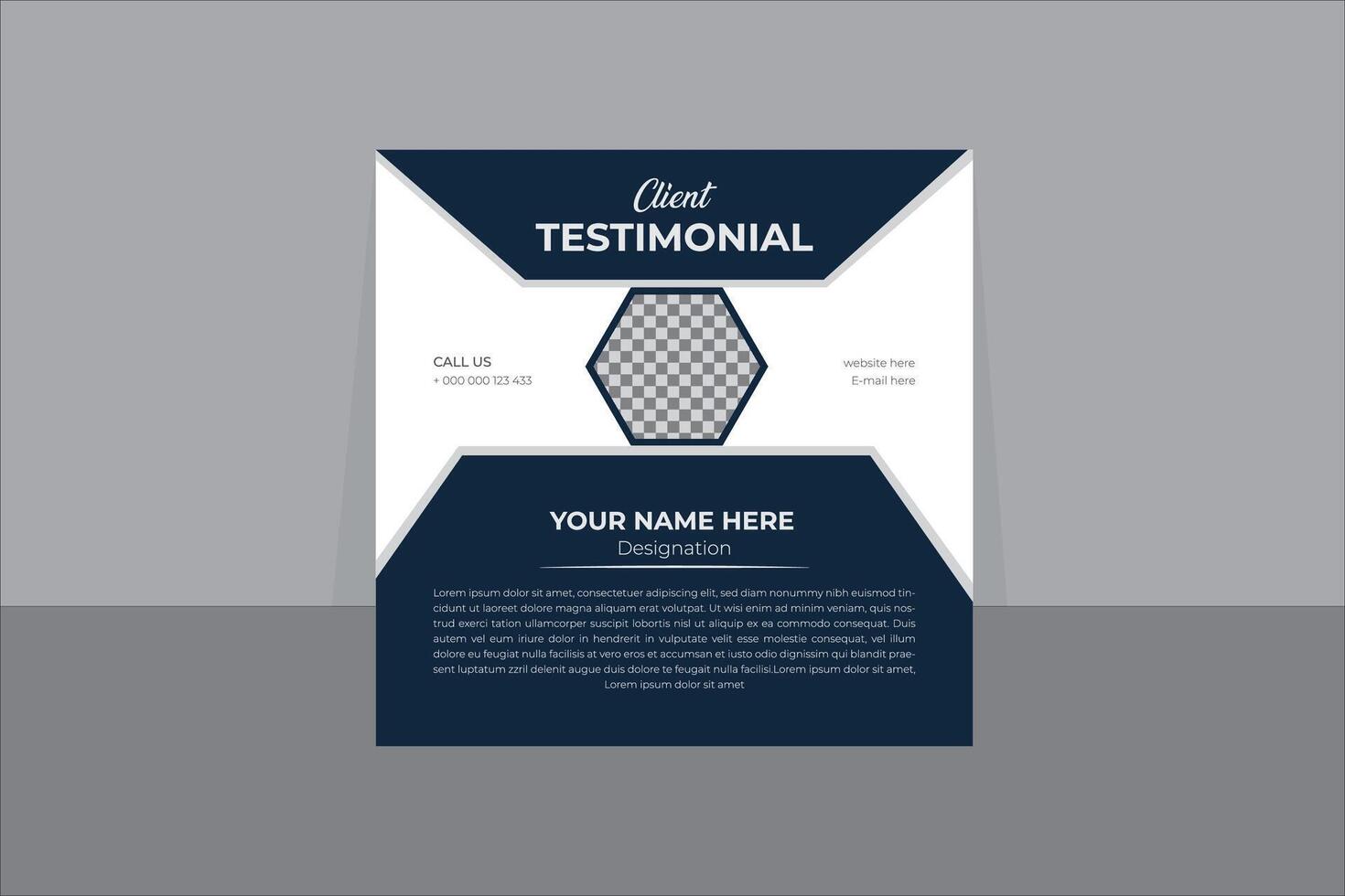 Client testimonial design vector
