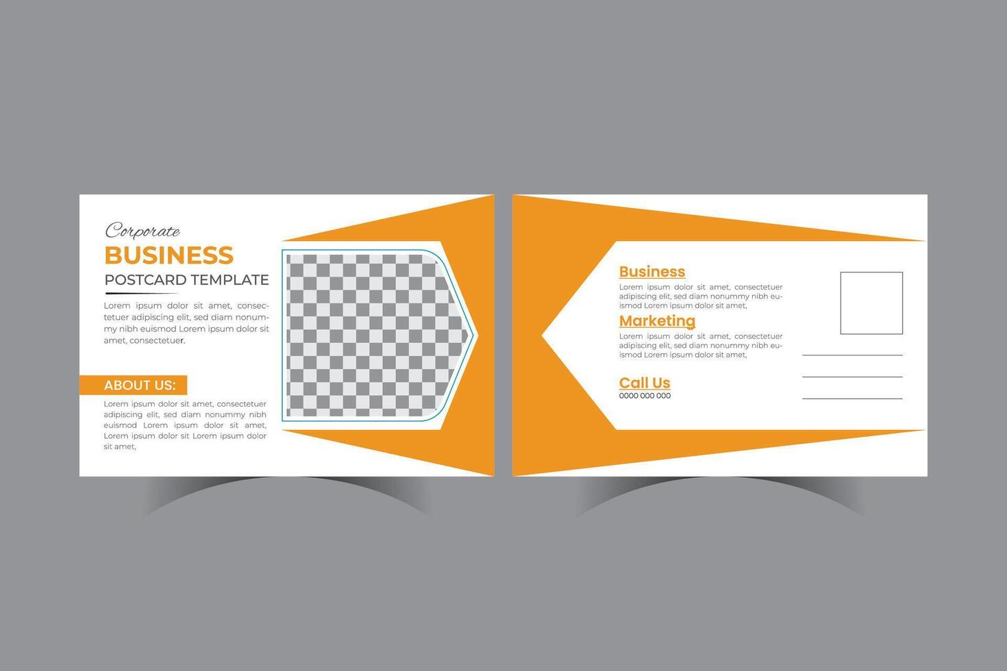 Postcard design template vector