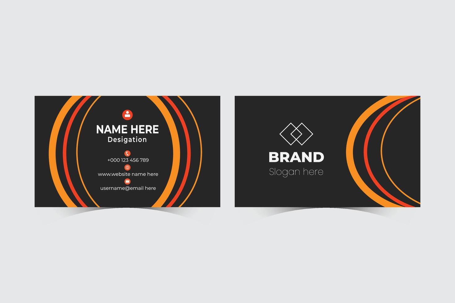 Corporate business card design template vector