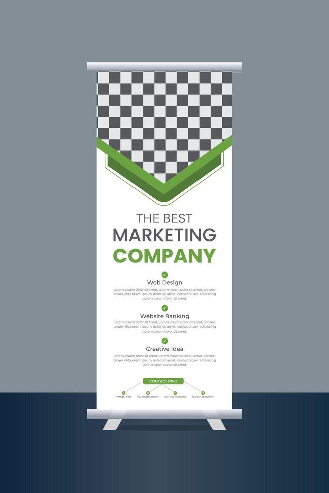 Vector roll-up banner design template
