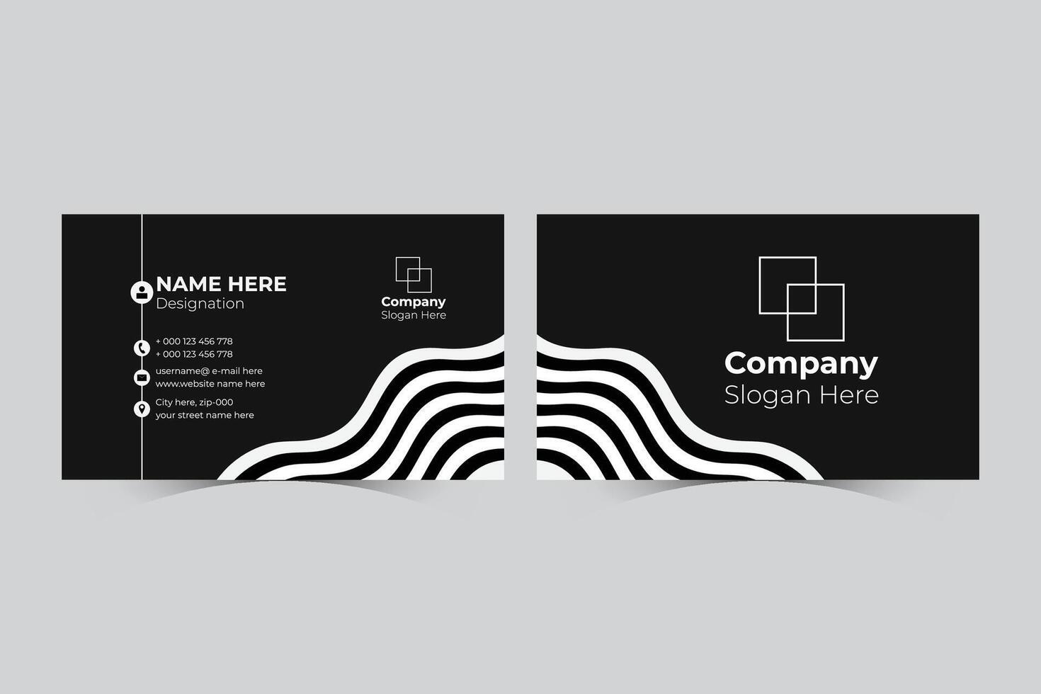 plantilla de diseño de tarjeta de visita corporativa vector