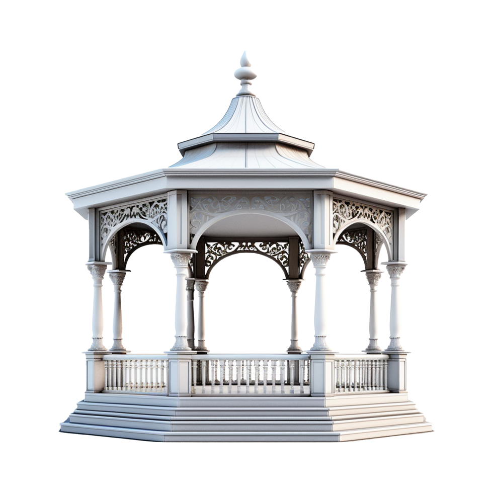 AI generated A gazebo isolated on transparent background png