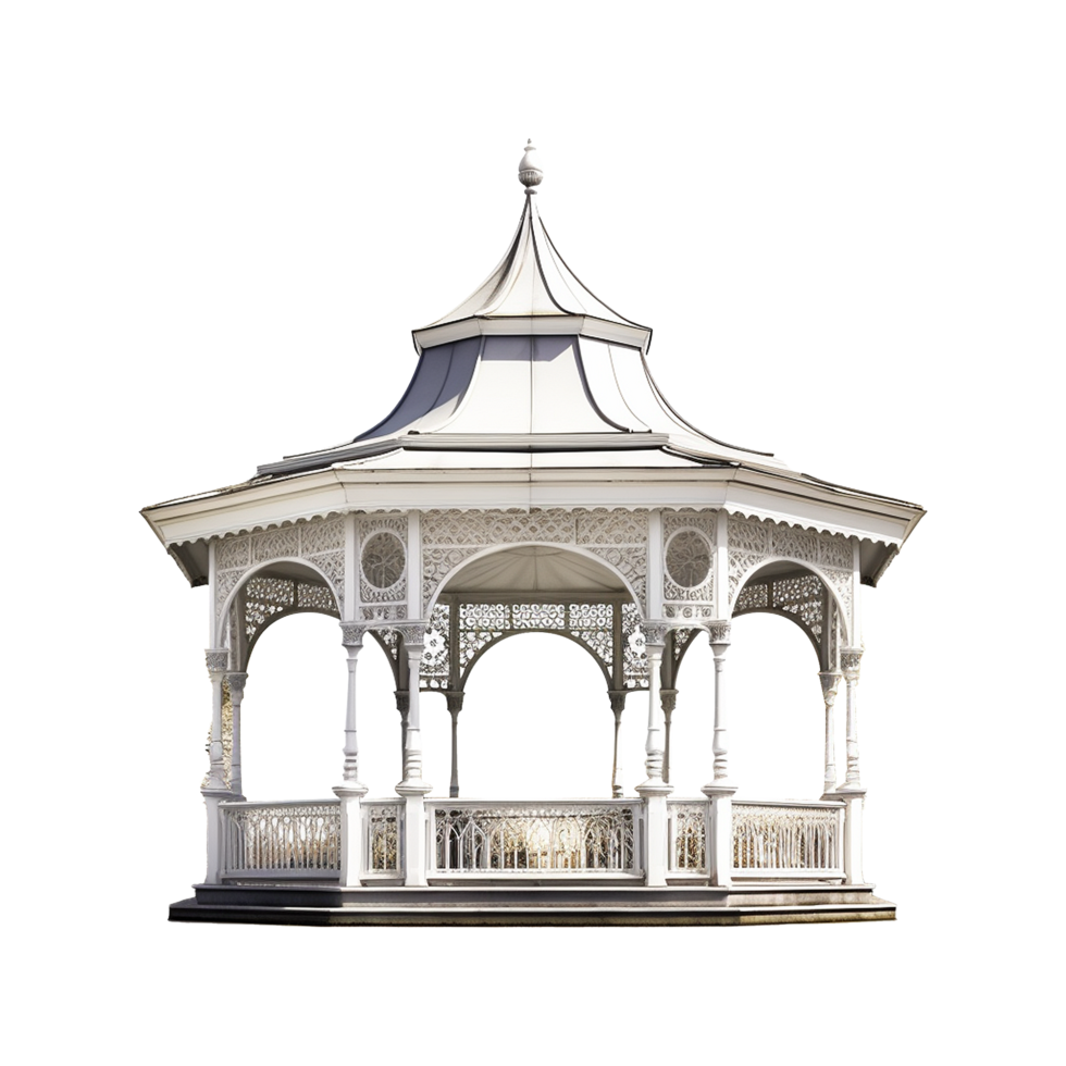 AI generated A gazebo isolated on transparent background png