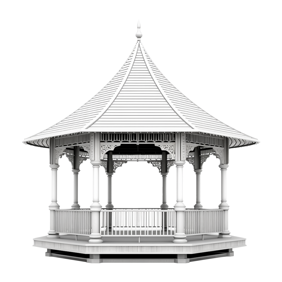 AI generated A gazebo isolated on transparent background png