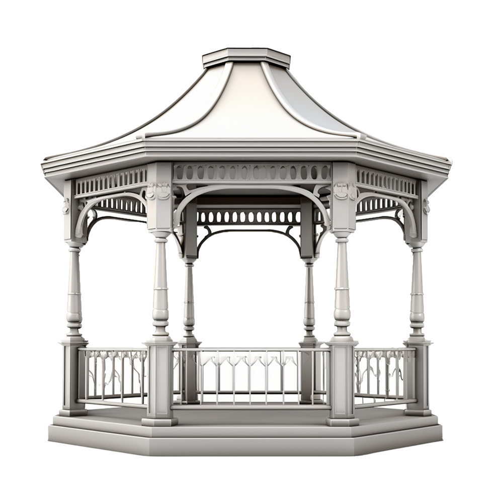 AI generated A gazebo isolated on transparent background png