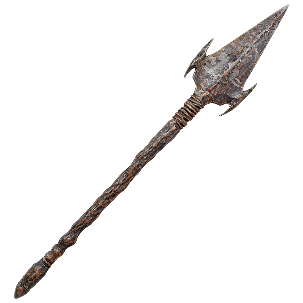 AI generated Ancient war spear isolated on transparent background png