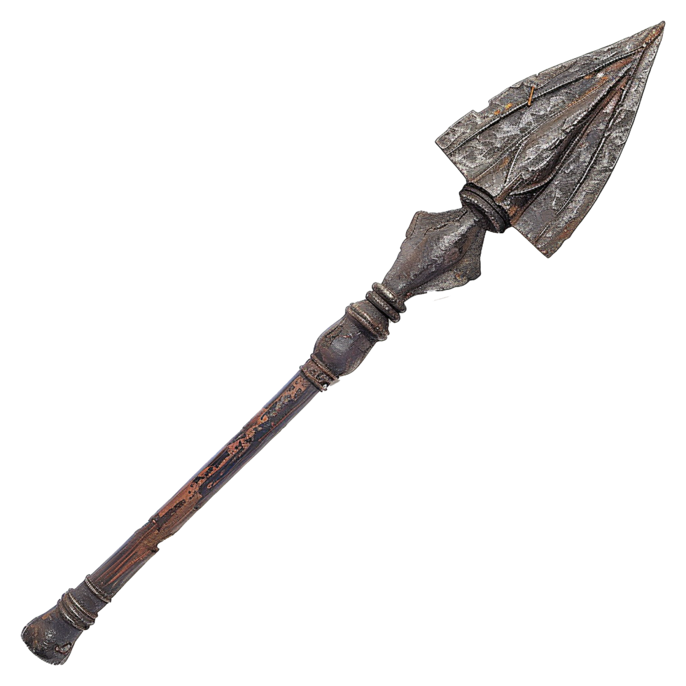 AI generated Ancient war spear isolated on transparent background png