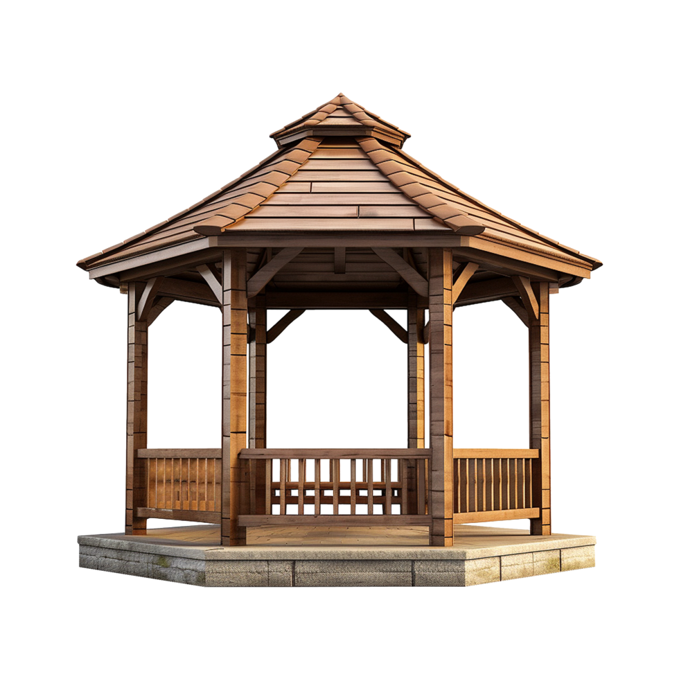 AI generated A gazebo isolated on transparent background png