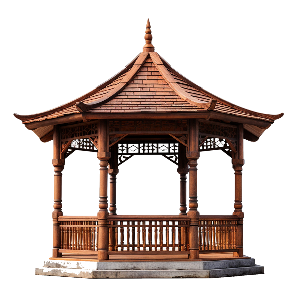 AI generated A gazebo isolated on transparent background png