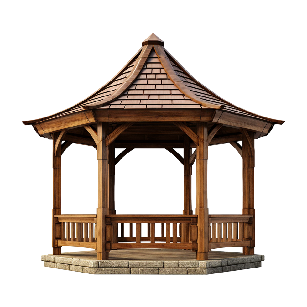 AI generated A gazebo isolated on transparent background png