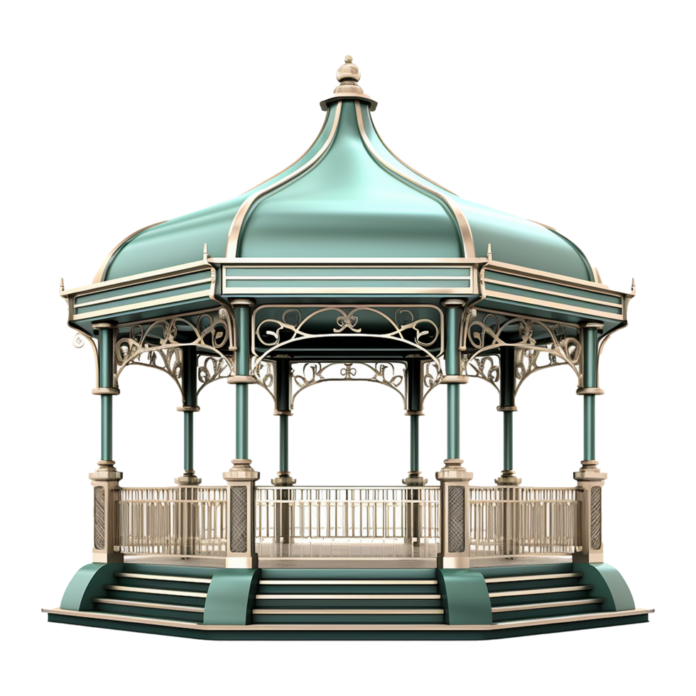 AI generated A gazebo isolated on transparent background png