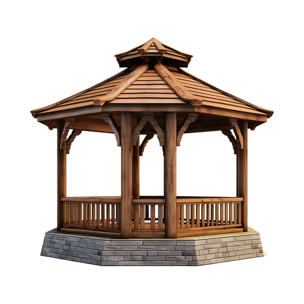 AI generated A gazebo isolated on transparent background png