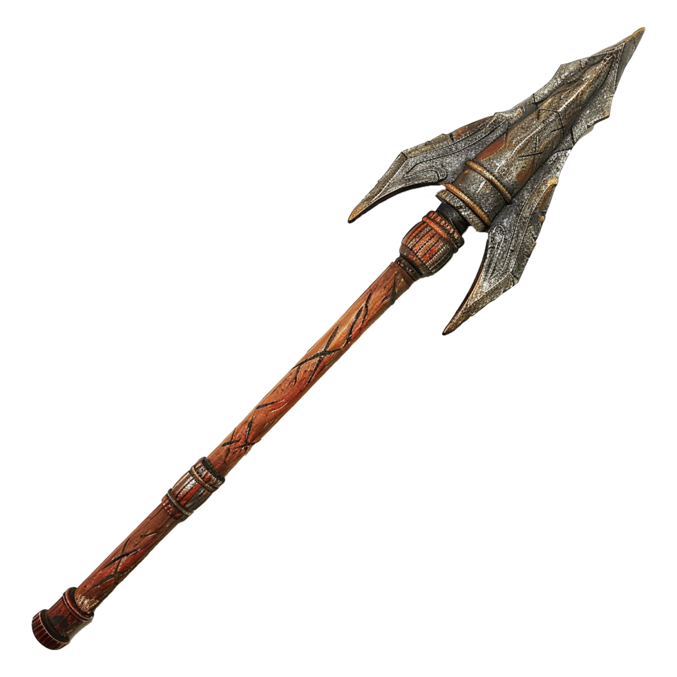 AI generated Ancient war spear isolated on transparent background png