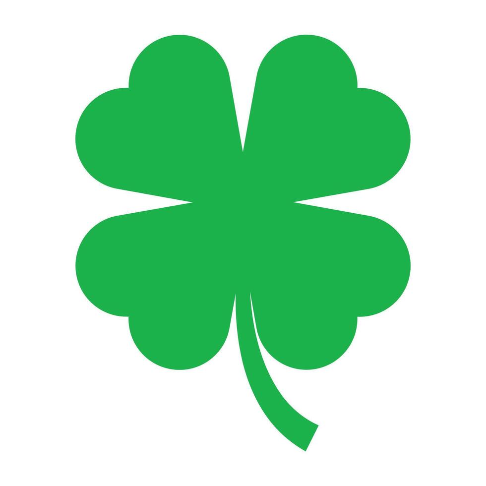 4 St Patrick's Day Shamrock icon. vector