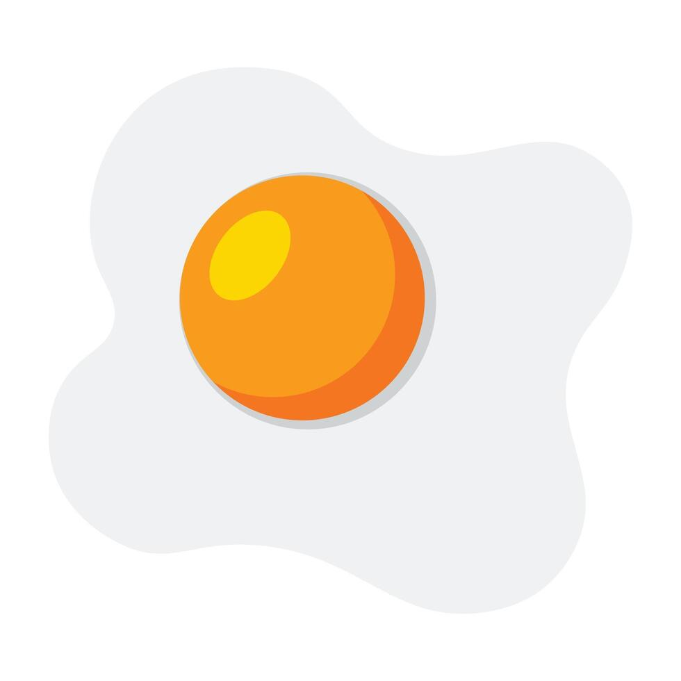 Fried egg icon vector