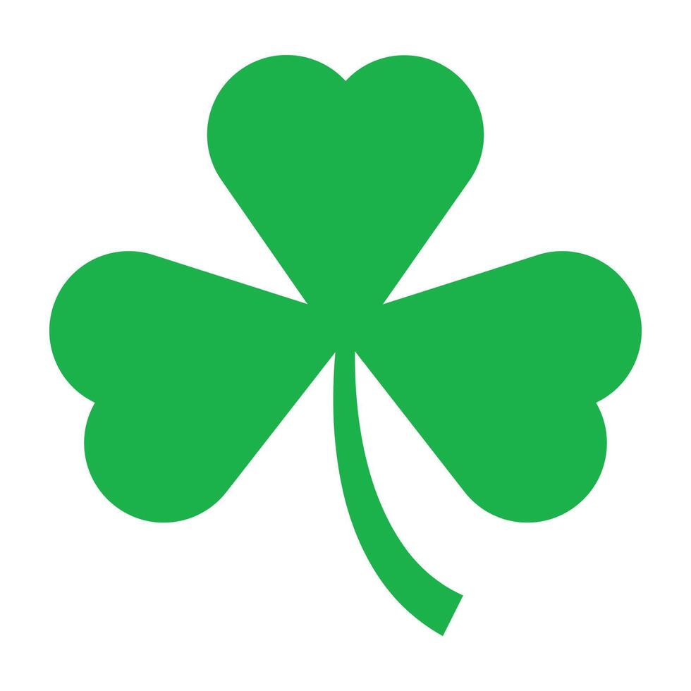 3 St Patrick's Day Shamrock icon. vector