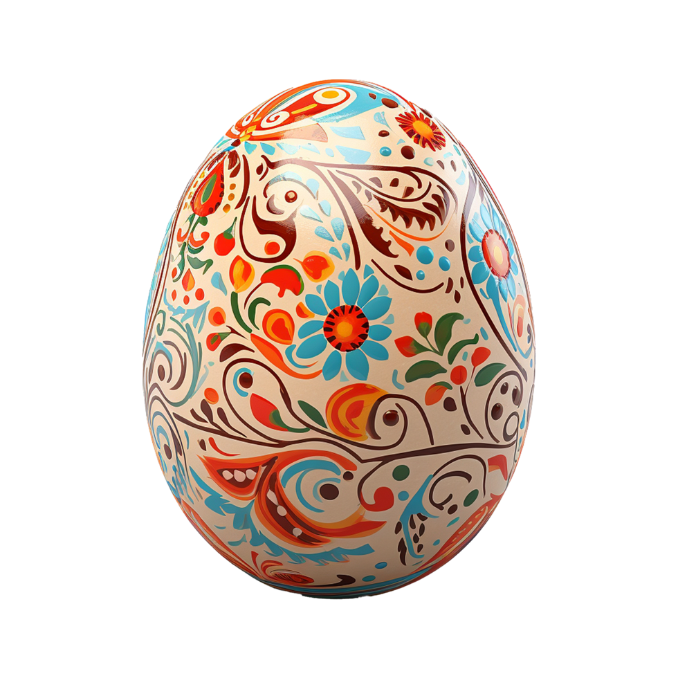 AI generated Easter egg isolated on transparent background png