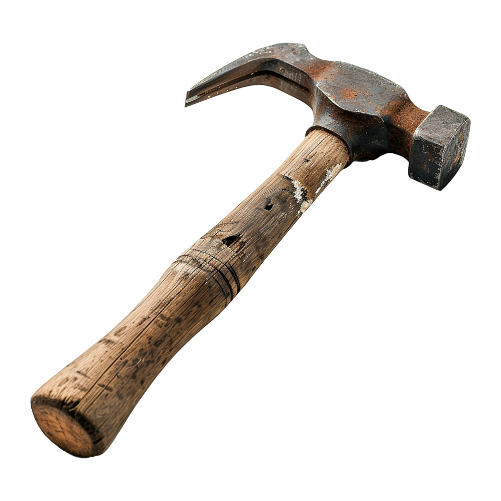 AI generated Rusty metal sledge hammer isolated on transparent background png