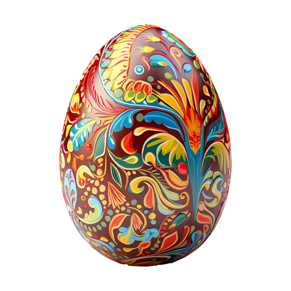 AI generated Easter egg isolated on transparent background png
