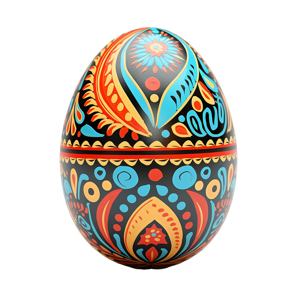 AI generated Easter egg isolated on transparent background png