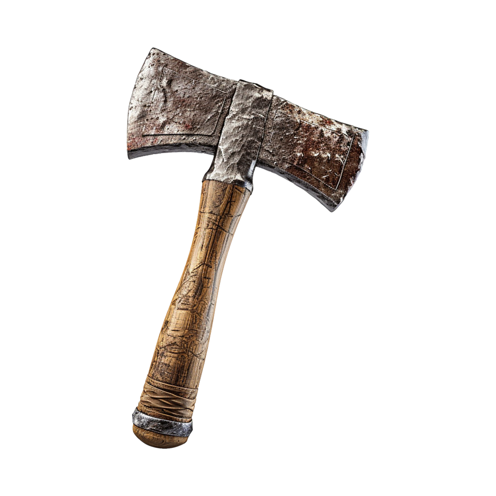 AI generated Rusty metal sledge hammer isolated on transparent background png