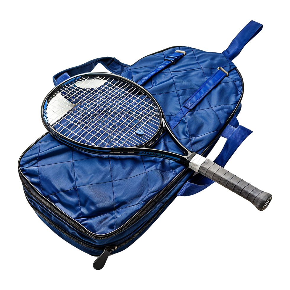 ai gerado tênis raquete saco isolado em transparente fundo png