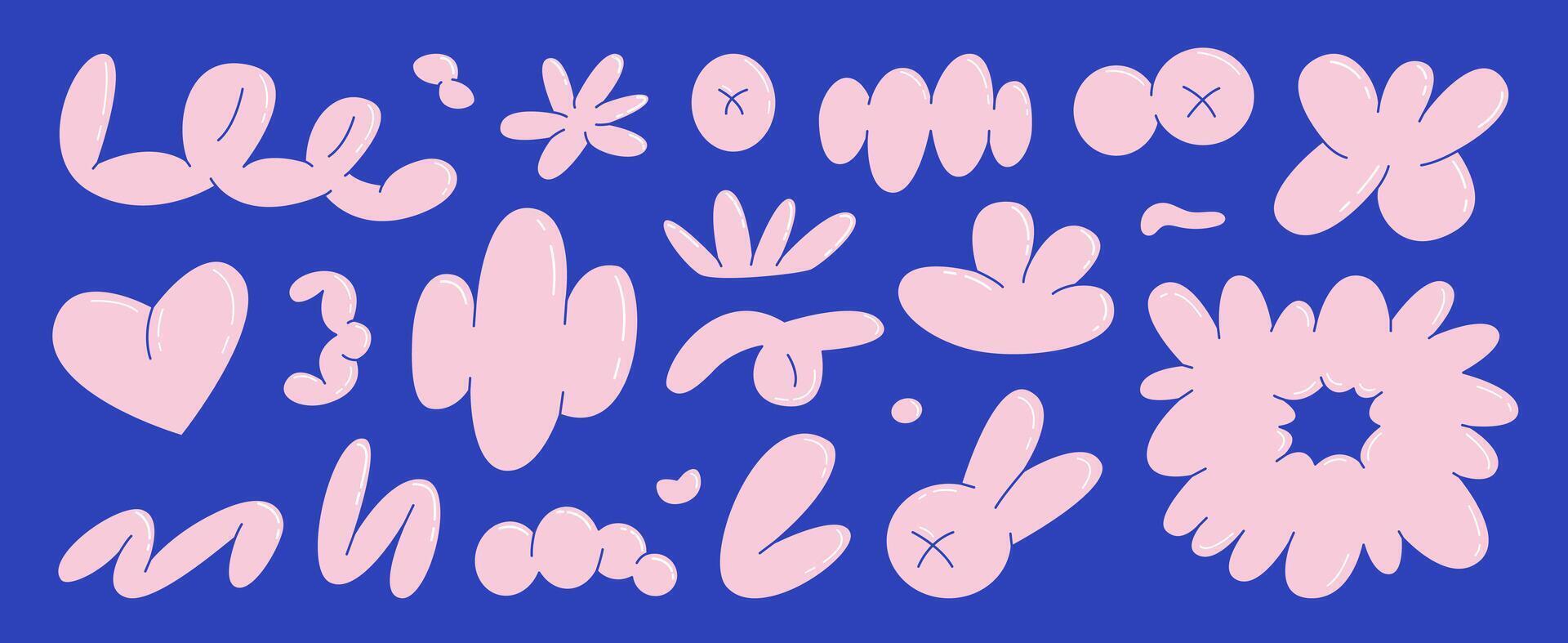 Bubble abstract playful shapes vector
