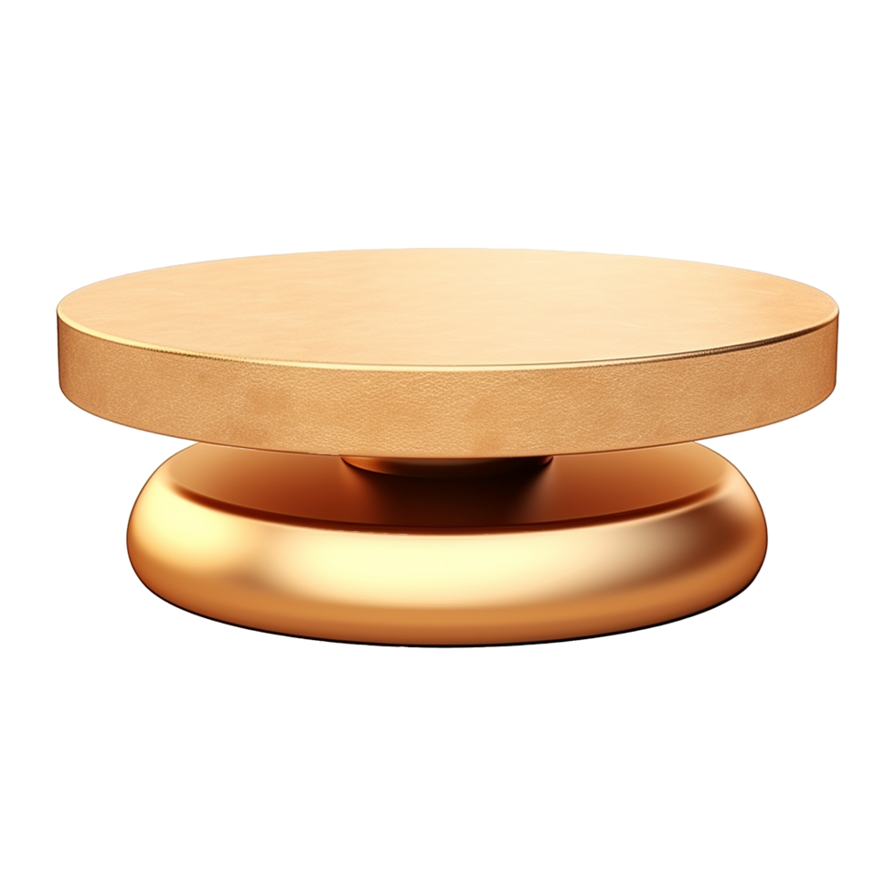 AI generated Empty golden stone isolated on transparent background png