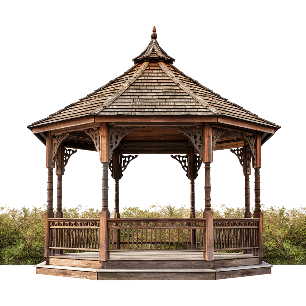 AI generated A gazebo isolated on transparent background png