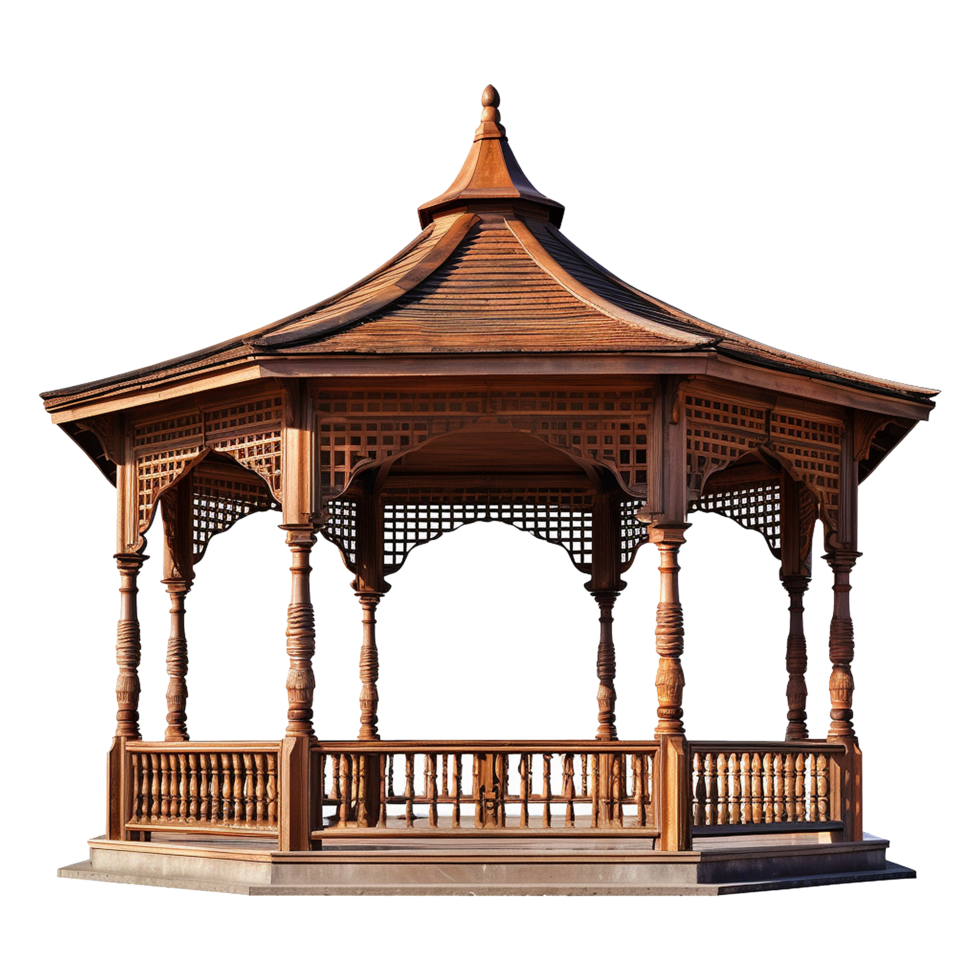 AI generated A gazebo isolated on transparent background png