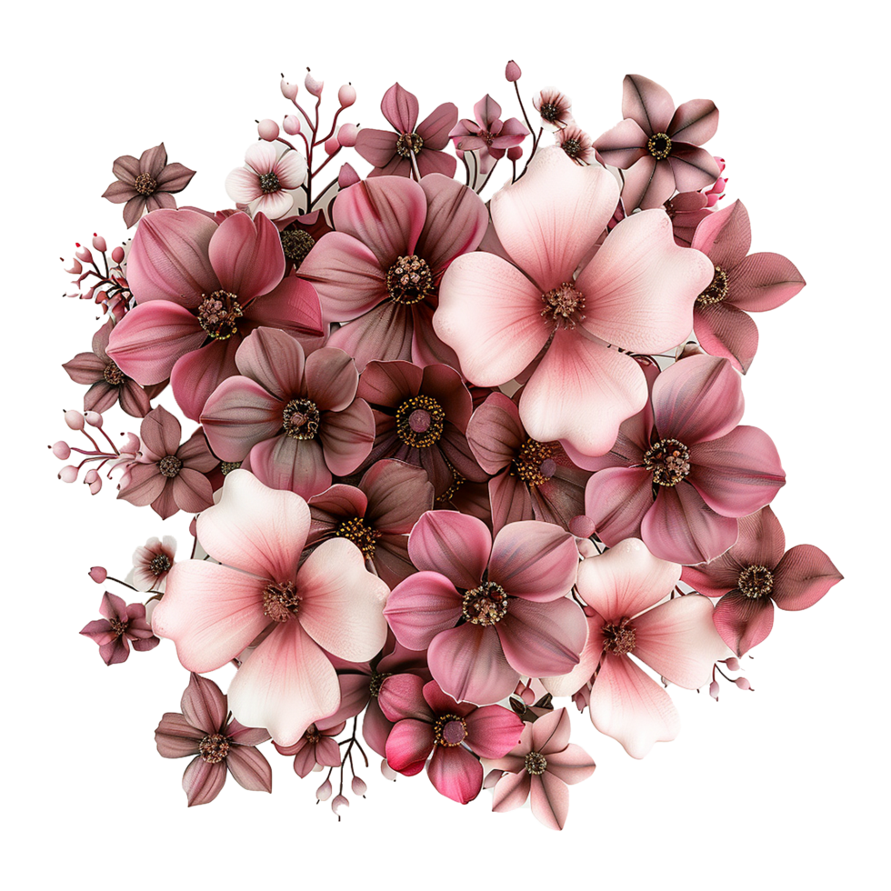 AI generated Bouquet of flowers isolated on transparent background png