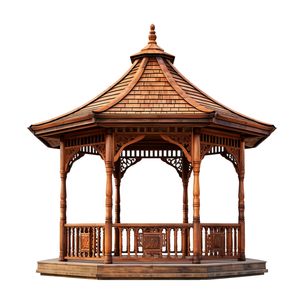 AI generated A gazebo isolated on transparent background png