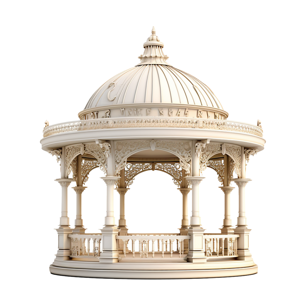 AI generated A gazebo isolated on transparent background png