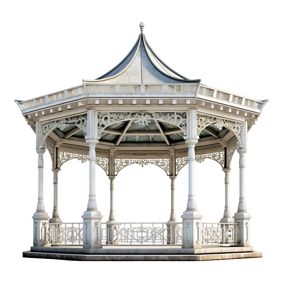 AI generated A gazebo isolated on transparent background png