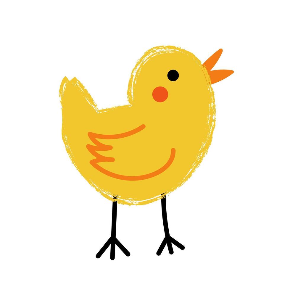 Vector illustration with little chicken