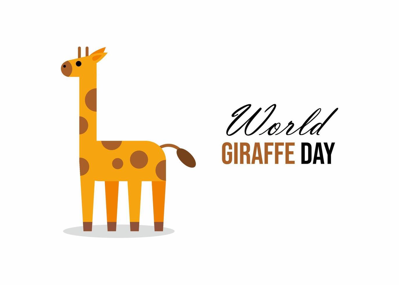 World giraffe day vector