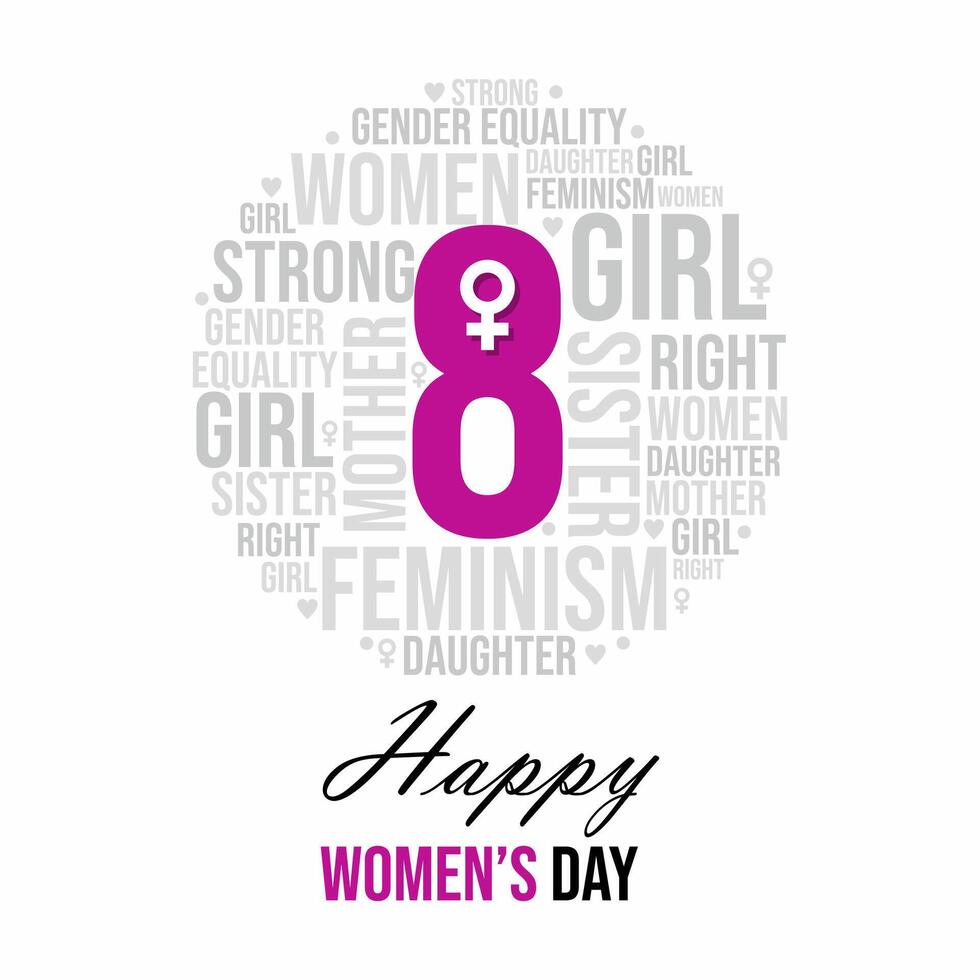 Happy women day vector