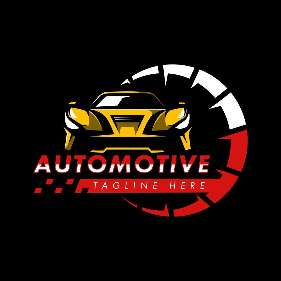 coche logo con velocidad símbolo para negocio y automotor vector