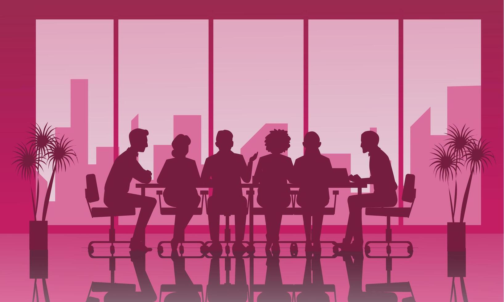 Group of People business meeting vector
